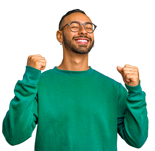 Cliente feliz com crédito Antecipey